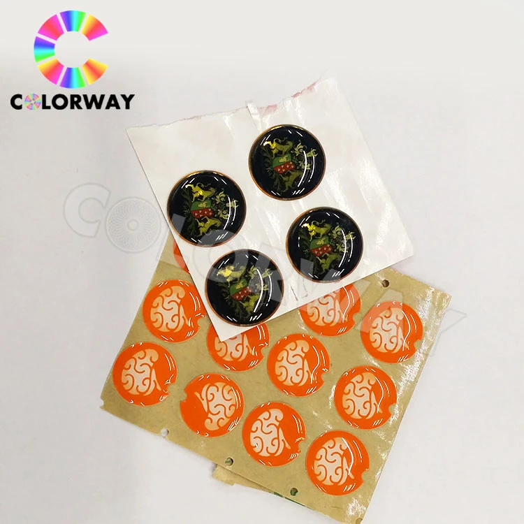 High Frequency Promotion Gift Custom Round Domed Epoxy Sticker