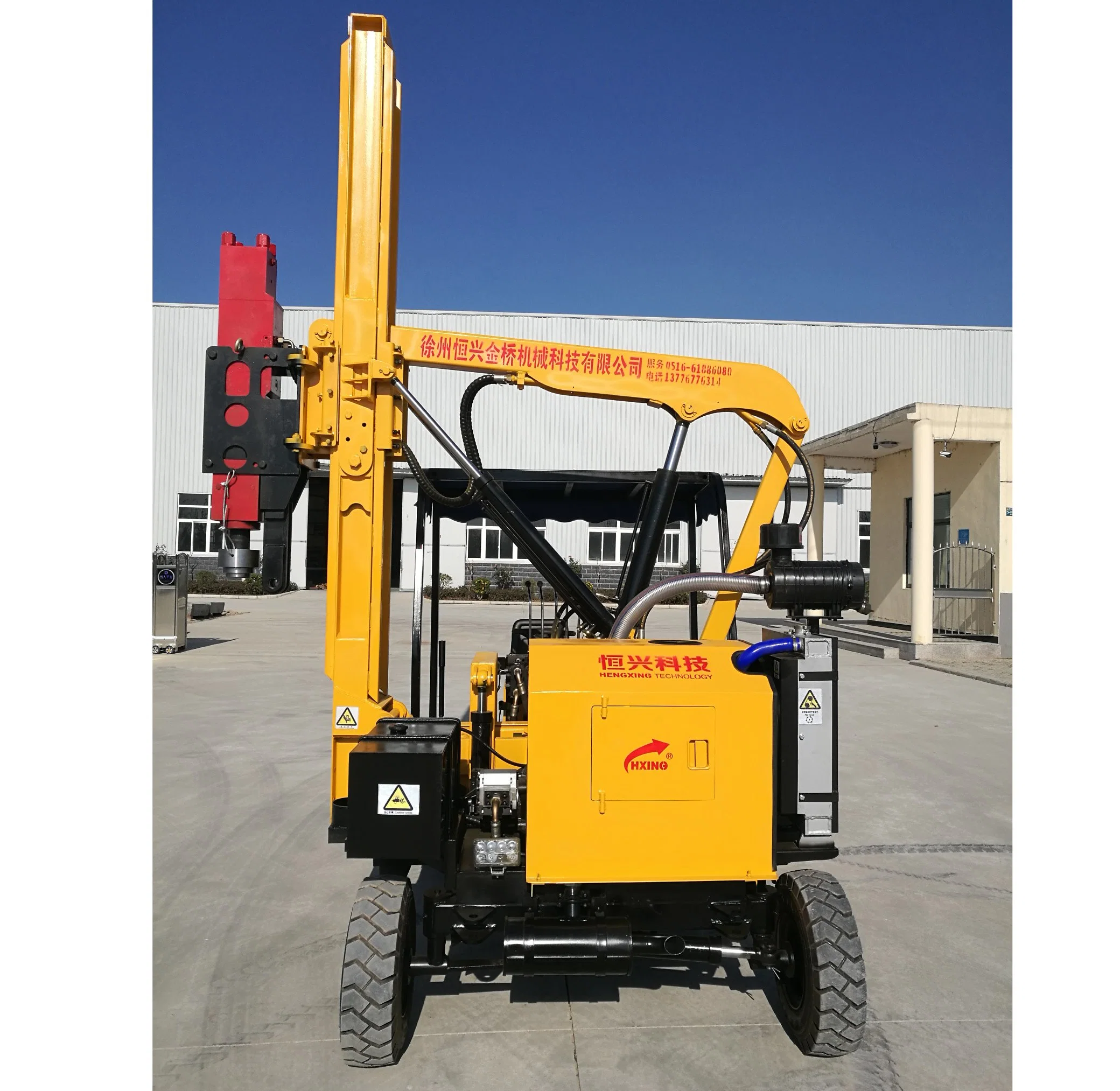 Road Safety Maintenance Highway Guardrail Pile Driver with Hydraulic Hammer