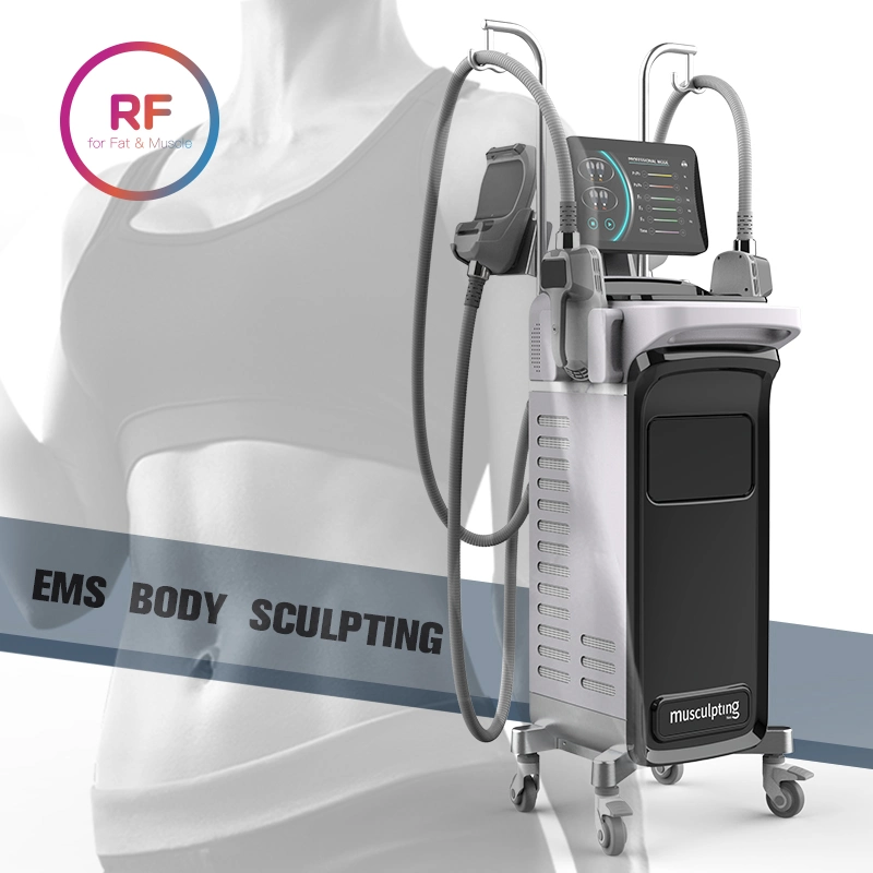 2023 Muscl Simulat EMS Tesla Slimming Machine Sculpt Body Contouring Electromagnetic EMS Electric Stimulation Slimming Machine with Four Hanldes