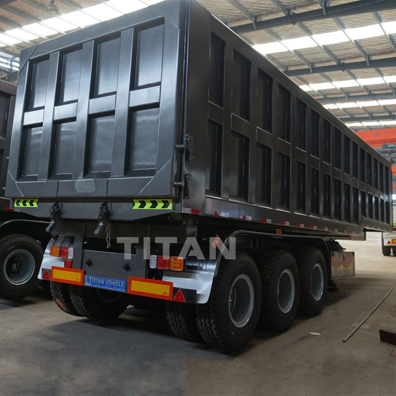 Low Price 2/3/4/5 Axles 35 Cubic Meter 40/60/80/100 Ton Hydraulic Tipping Rear End Rock Sinotruk Mining Dumper Dump Tipper Semi Trailer for Sale Price