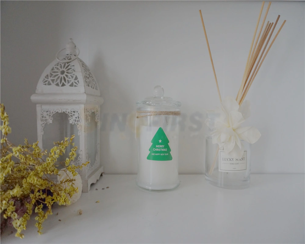 Diseñador decorativo Jar de vidrio vela hecha a mano