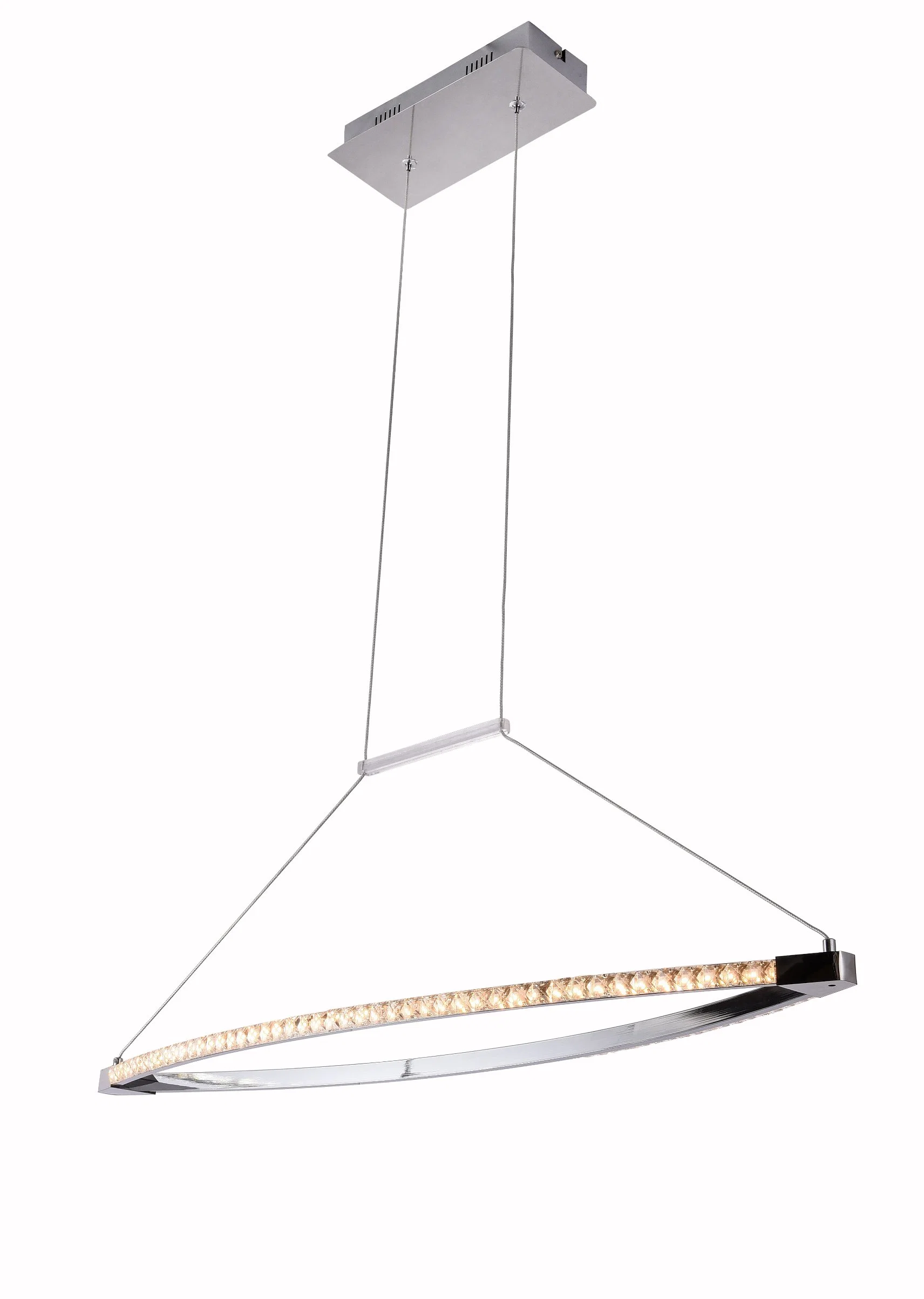 LED lámpara colgante de cristal moderno en el acabado de cromo (BL-P17145-20CH)