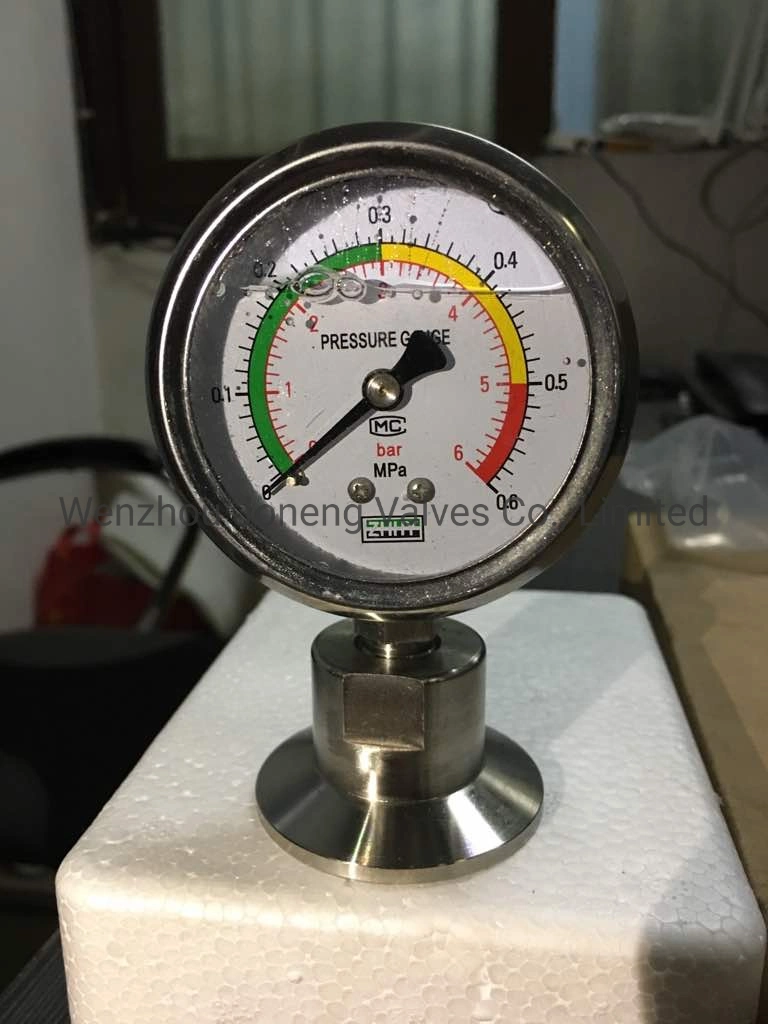 Stainless Steel Sanitary Male Connection Diaphragm Pressure Gauge