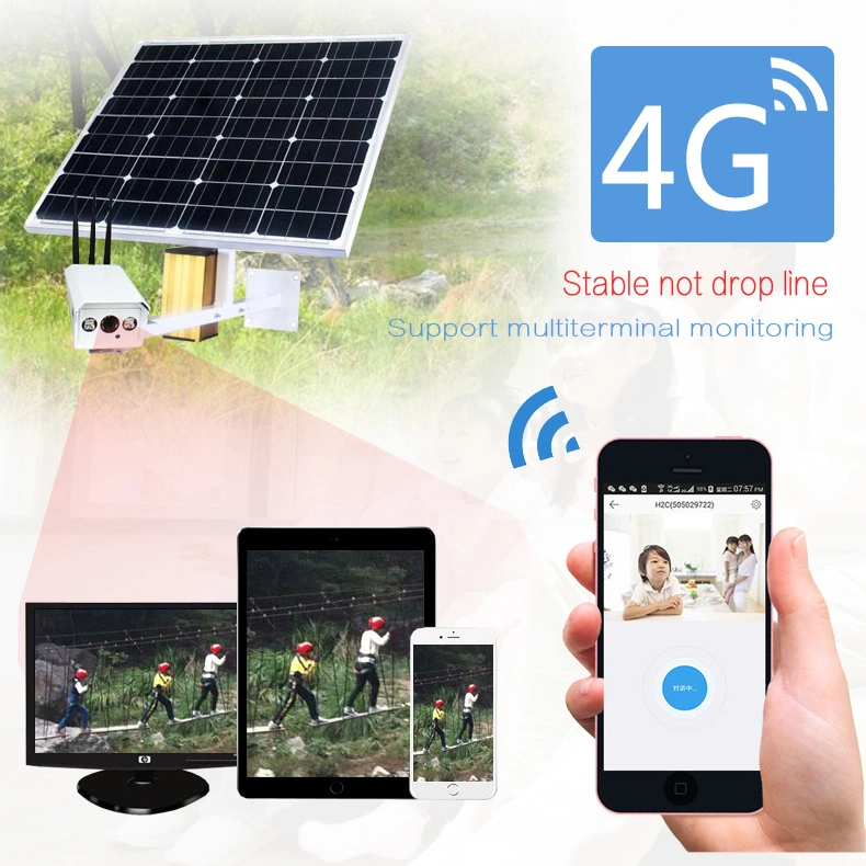 Tarjeta SIM 4G HD 1080P cámara IP inalámbrica con sistema de Energía Solar