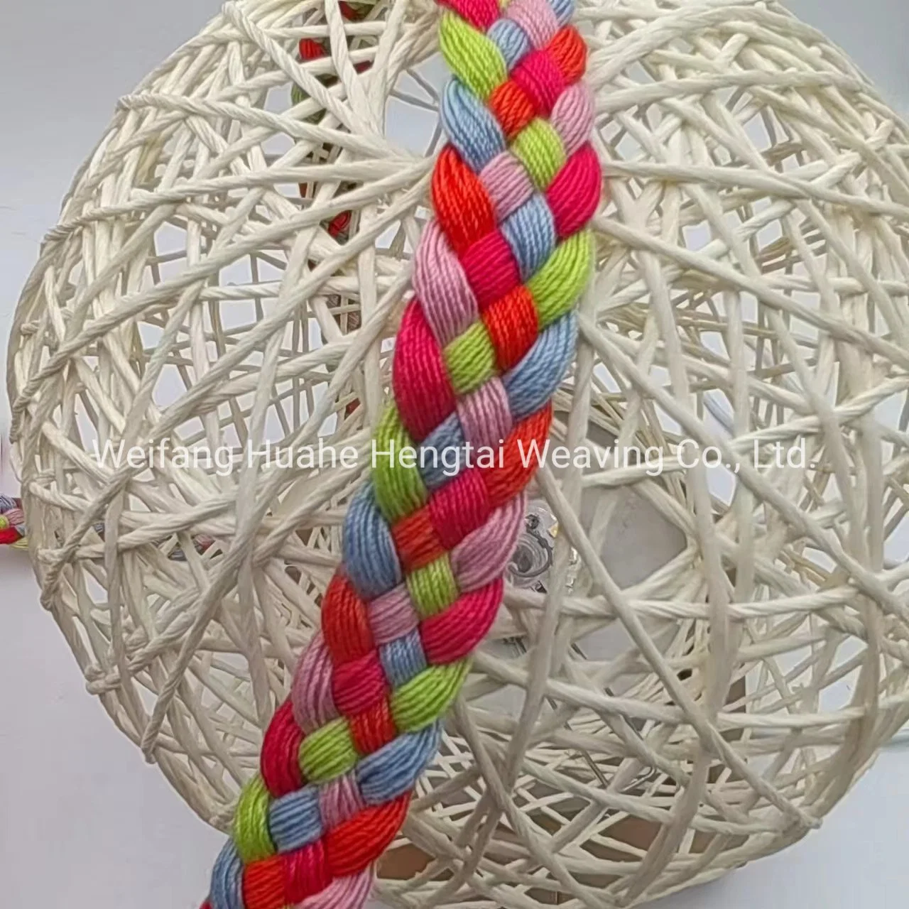 Wholesale/Supplier of High-Quality Colored Woven Rope in Stock