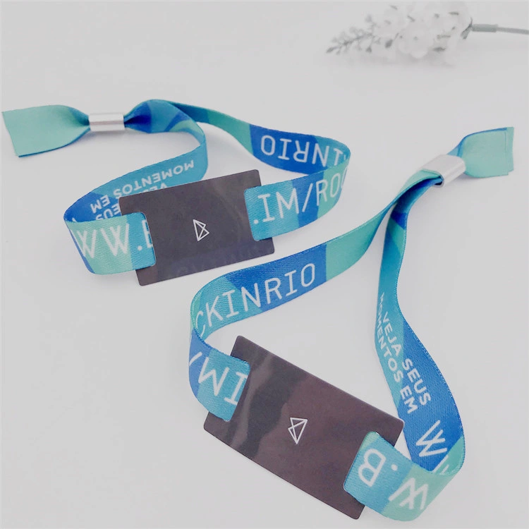 Unique Qr Code Disposable RFID Festival Fabric Wristband for Events Meeting Shows