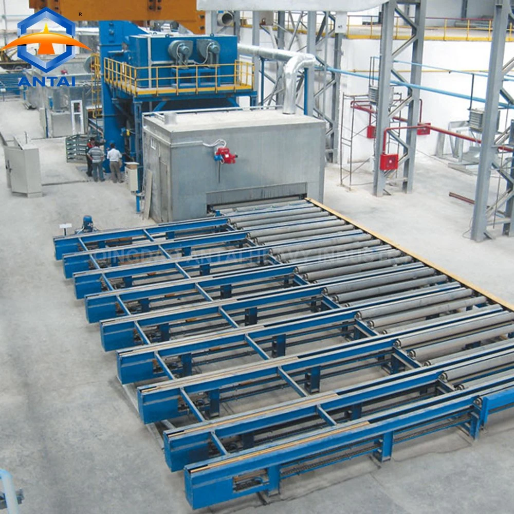 Steel Plate Roller Conveyor Shot Blasting Machine and Automatic Painting Line