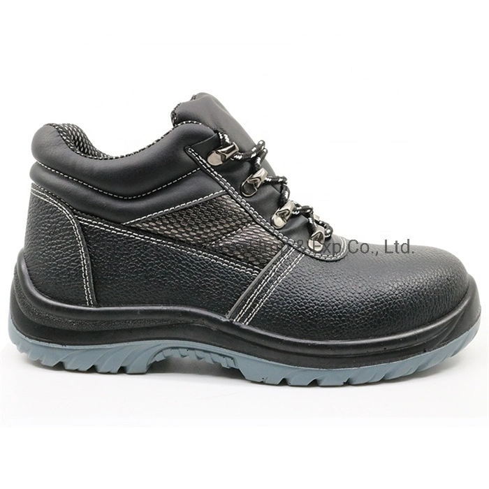 Черный кожаный чехол PU работу промышленных обувь стальным носком