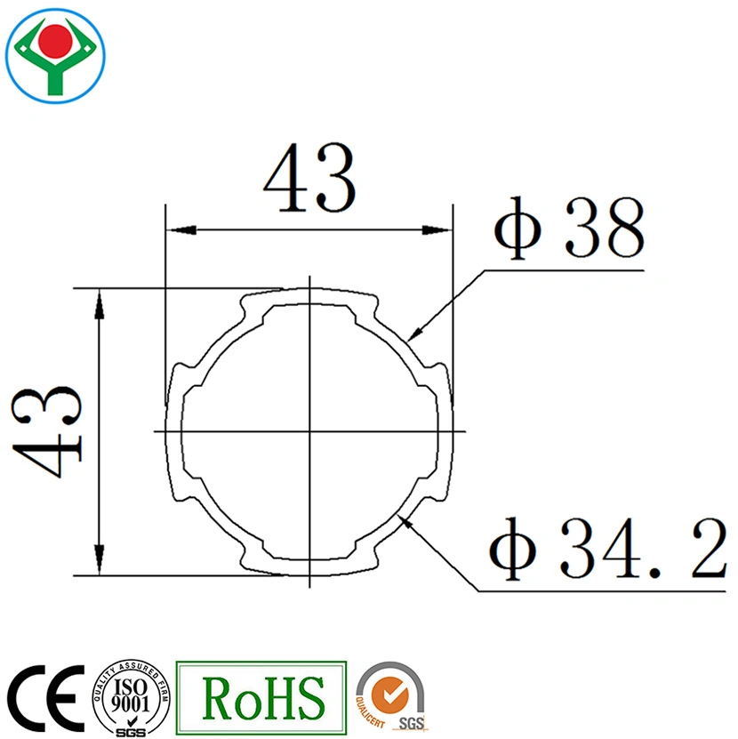 Perfil de alumínio do tubo de alumínio em pó branco de Hardware do tubo de alumínio revestido de kits e Manusear racks