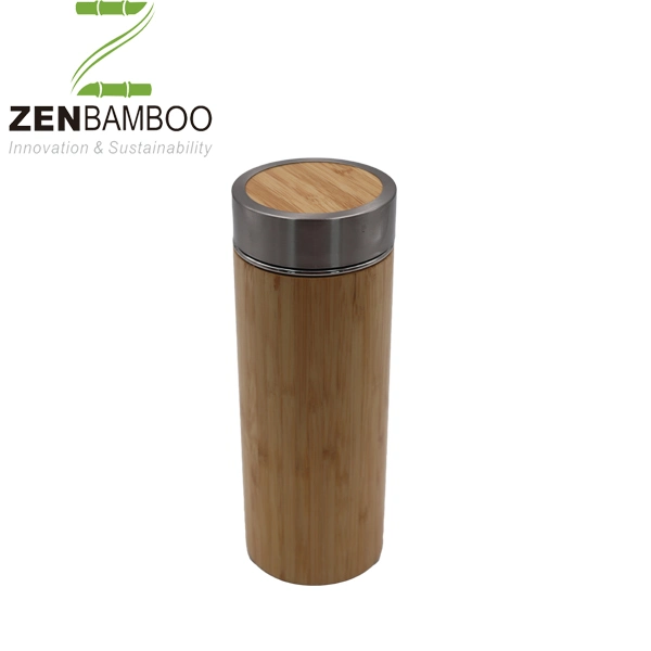 450ml Double Wall Bamboo Stainless Steel Bottle for Drinking