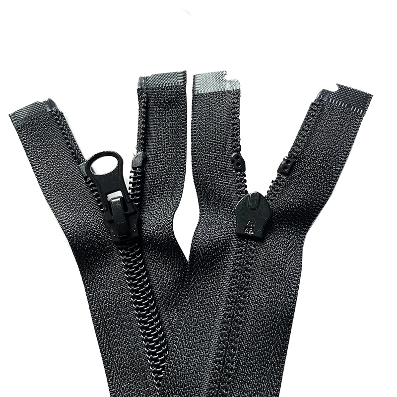 Wholesale/Supplier Custom Logo Long Chain Nylon Zip Black Metal Puller 5# Denim Y2K Zipper for Handbag Pant