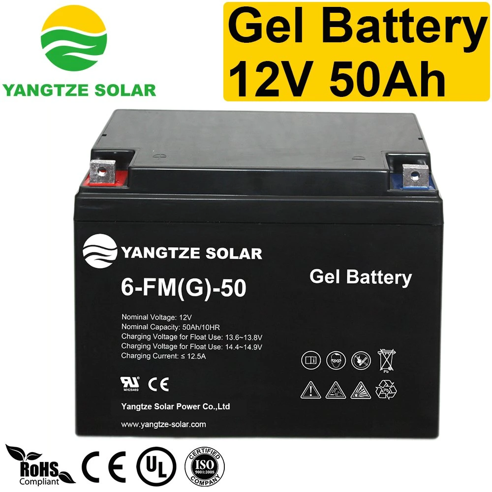 Yangtze Meilleure vente batterie solaire Gel 12V 50Ah