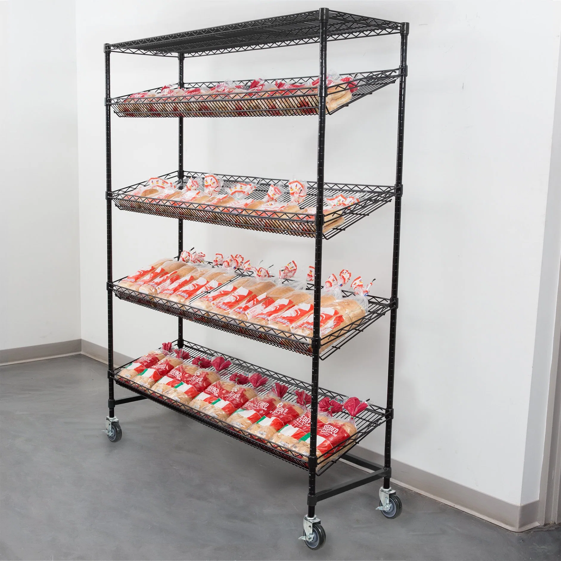 Multi-Layer Adjustable Widely Used Metal Supermarket Wire Display Rack