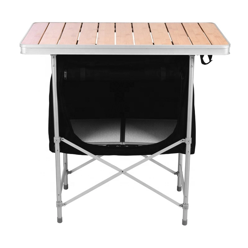 Portable Outdoor Kitchen Home Furniture Camping Kitchen with Bamboo Top Board