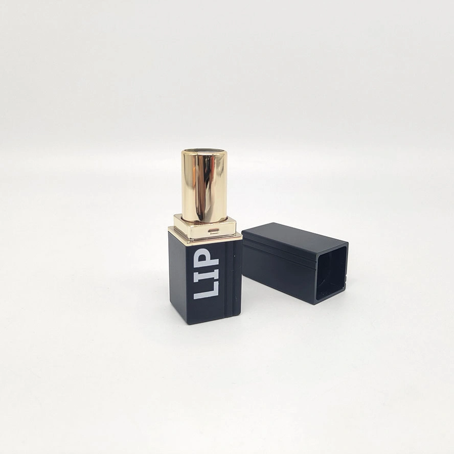 Custom Square Shape Lipstick Tube Magnetic Black Colour Cosmetic Packaging