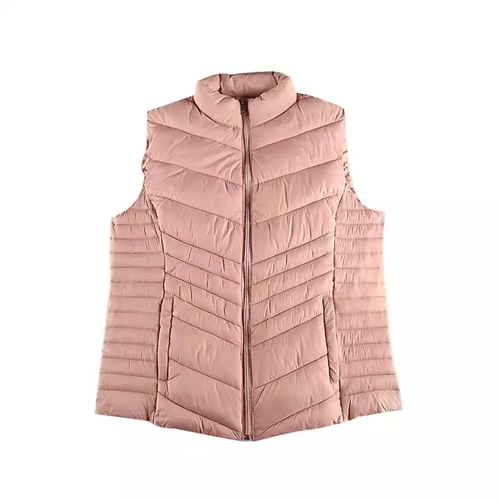 Wholesale/Supplier High quality/High cost performance  New Design Low Price Ladies Clothes Women Padded Gilet Garments Apparel Stock