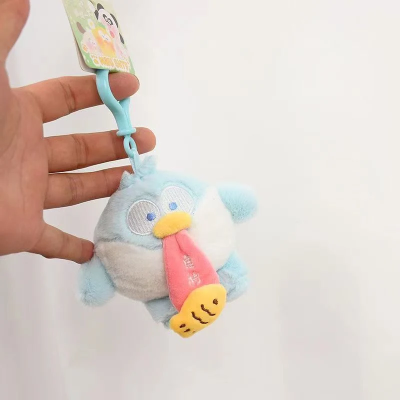 Cartoon Long Tongue Funny Monster Plush Pendant Cute Bear Keychain Student Backpack Accessories Gift