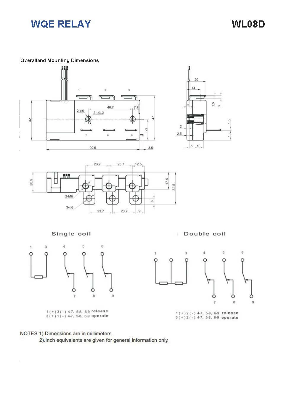 Safety 60A magnetisches Rastrelais, verwendet in elektrischen Energiemessgeräten Wl08d