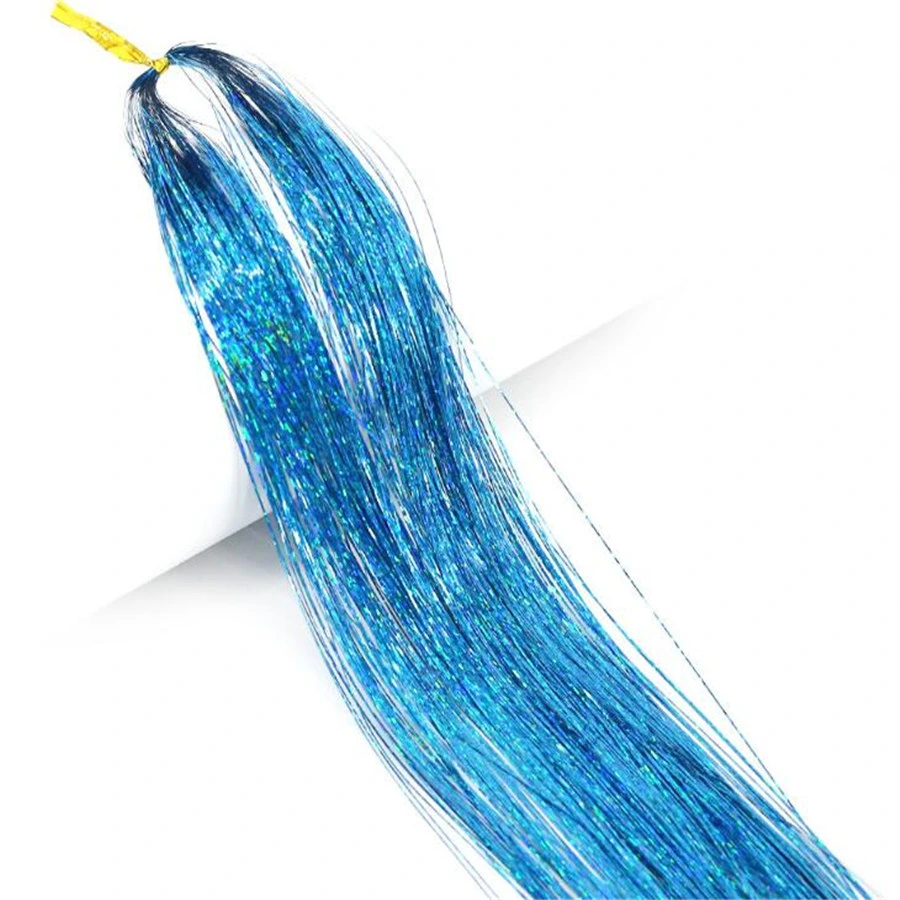 Custom Synthetic Hair Colorful Hair Tinsel for Party