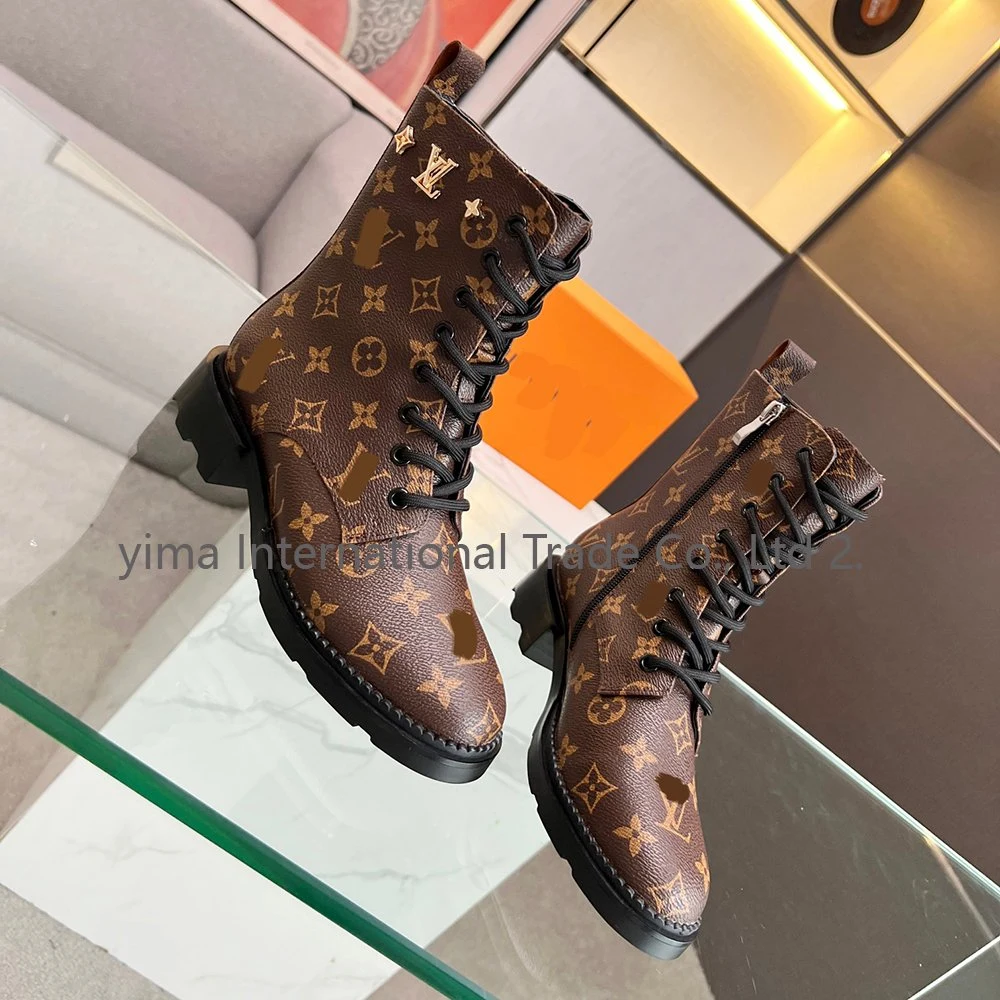 Early Fall Branded Shoes Women&prime; S Boots Fashion Leather Women&prime; S Shoes Boots L''; V Shoes