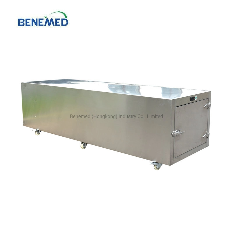 Productos funerarios médicos cuerpos de acero inoxidable nevera Morgue Freezer