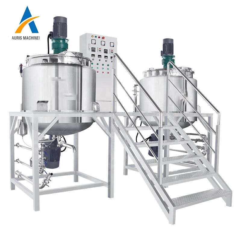 Small-Soap-Production-Line Oil Soda Mixer Vacuum Emulsifying Mixer Bath Soap Making Machine Liquid Homogenizer Mixer Machine