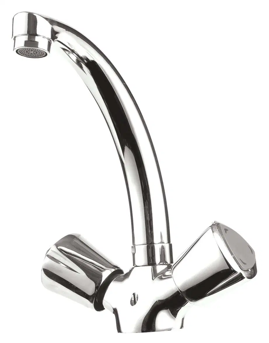 Double Handle Wall Kitchen/Bathroom Sink Mixer Faucets Basin Tap