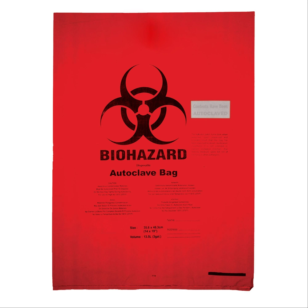 Biohazard-Beutel und autoklavierbarer Beutel für gelbe medizinische Abfälle