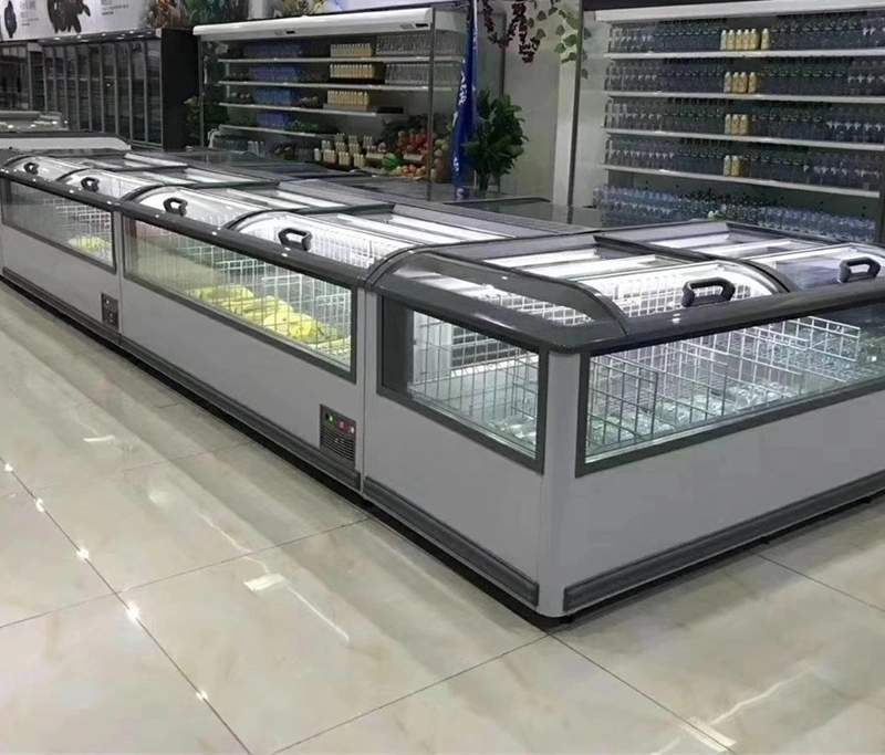 Island freezer comercial utilizado equipamento de refrigeração de Supermercados Comércio por grosso