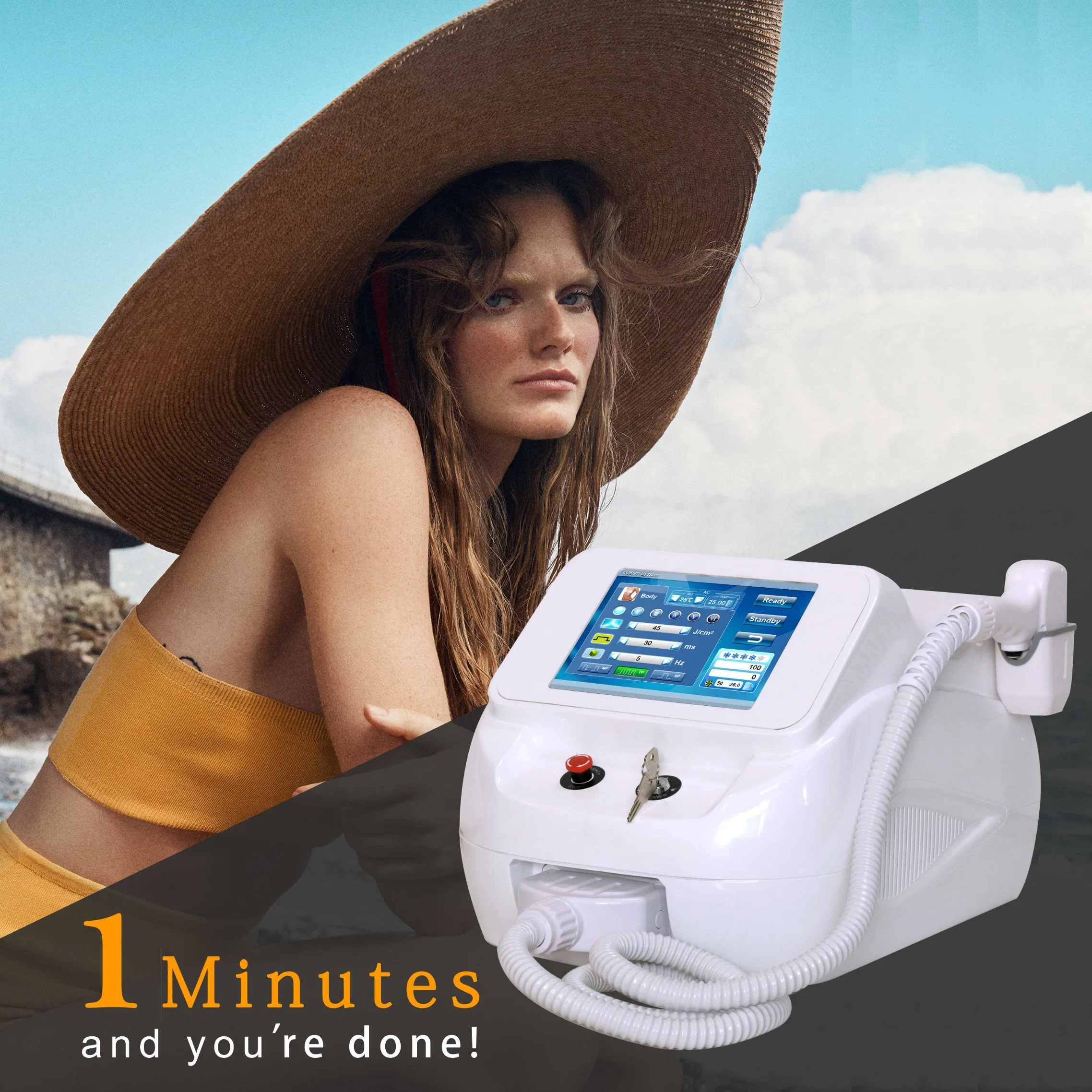 2023 Weifang Km Portable Mini Laser Diode Hair Removal Device 808nm Diodo Laser Depilacion Machine Hair Salon Treatment