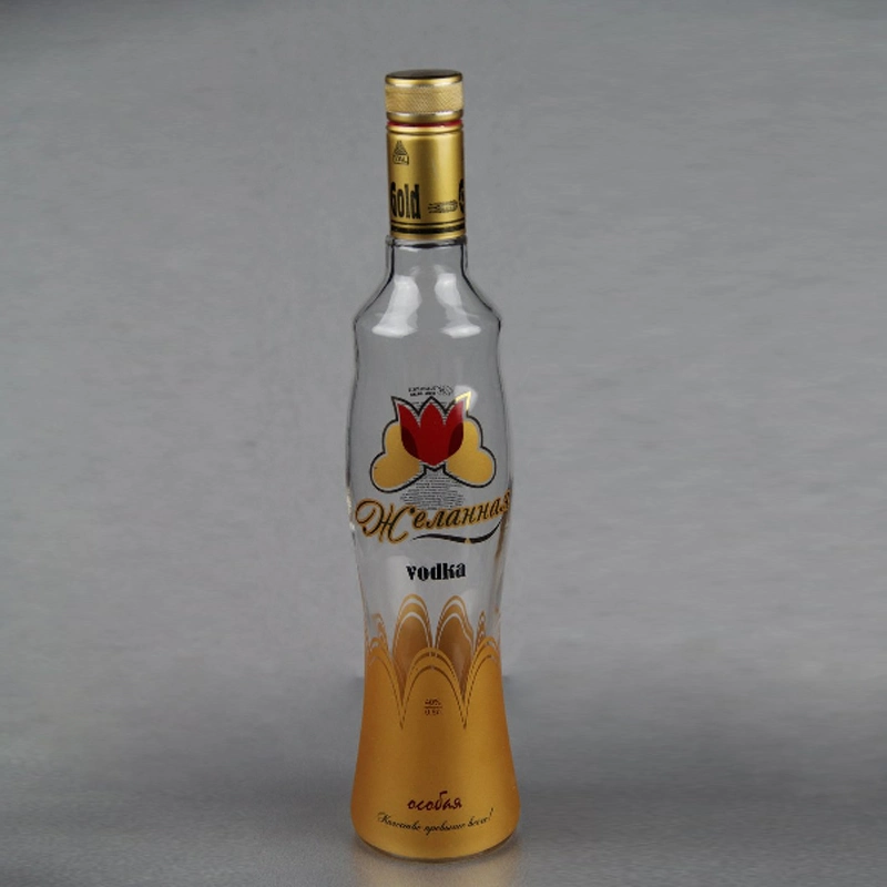 Frasco de vidrio flint Vodka licores Licor de embalaje de botellas de vidrio
