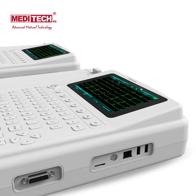 Digital Portable ECG/EKG Machine 12 Channel with Rechargeable Battery and Built-in Printer