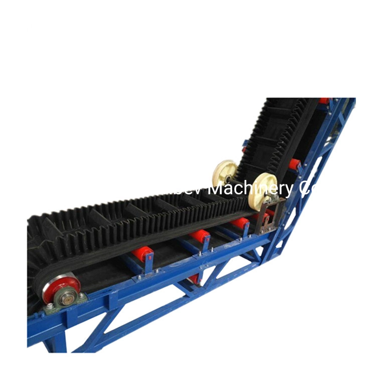 PVC Belt Conveyor Types of Conveyor Belts Hopper Belt Conveyor with Hyper Tape for Packaged Products