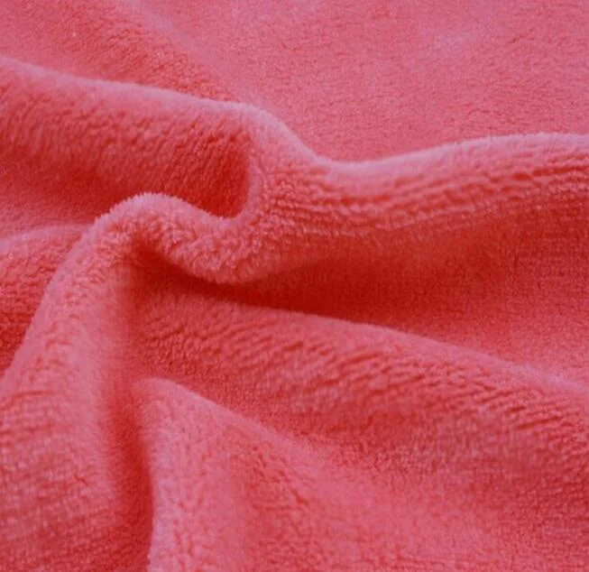 85%Polyester 15%Polyamide Microfiber Flano Flannel Fabric for Bath Towel