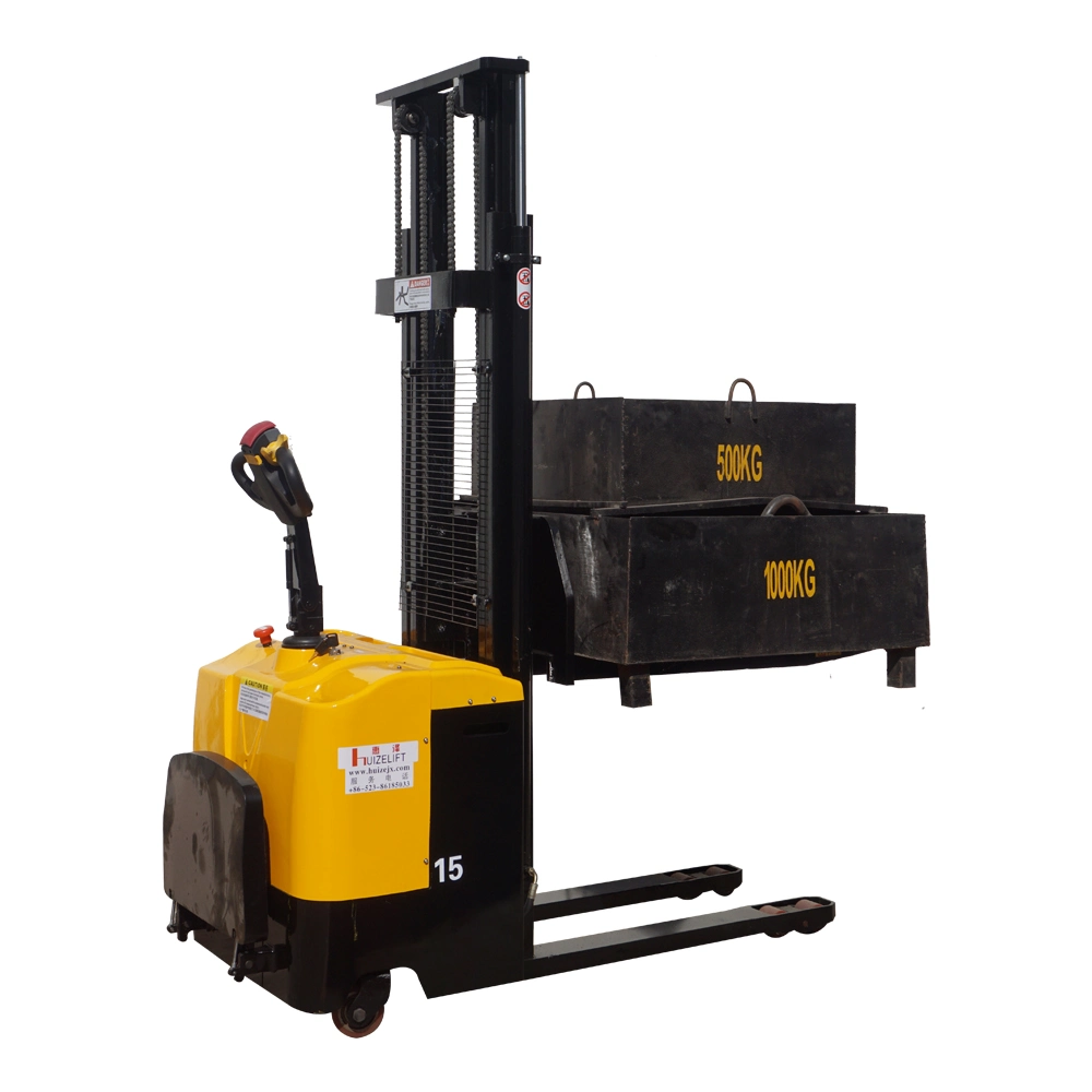 All Electric Hydraulic Battery Stacker - 2t Capacity, 4m Lift Height, CE ISO Certified