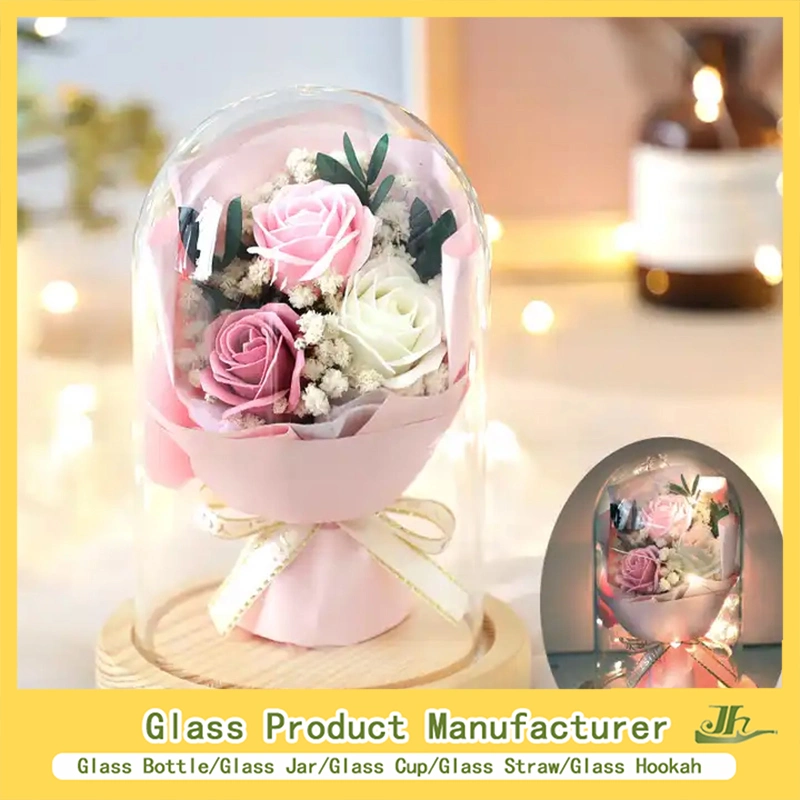 10/12/15/20/30cm Customized Glass Cover, Glass Craft, Glass Dome Manfuacturer for Preserved Rose/Preserved Flowers/Preserved Gift