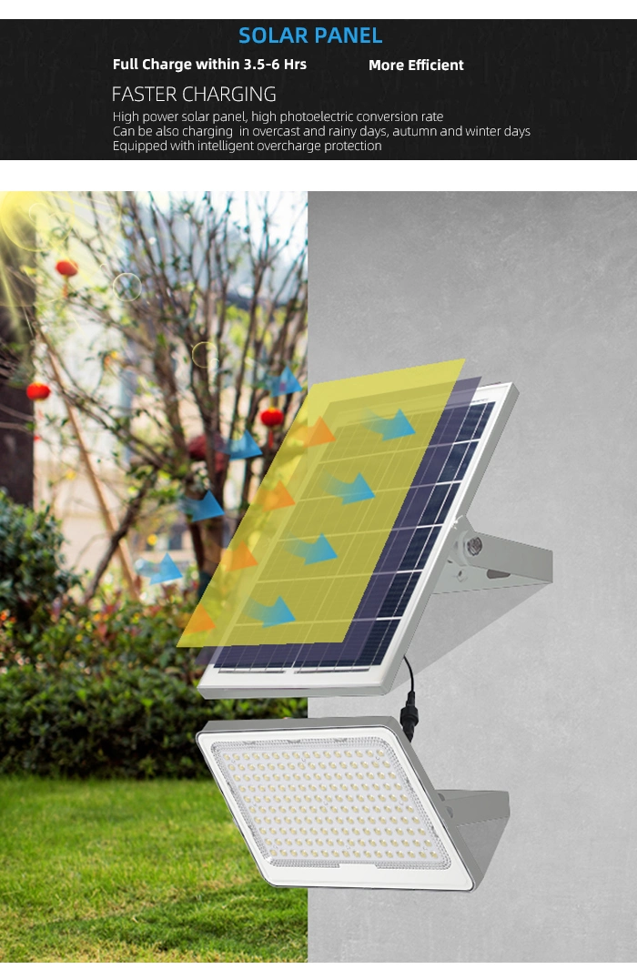 أجهزة عرض عالية Lumen بقدرة 300 واط تعمل بتقنية LED بتقنية الطاقة الشمسية الخفيفة للحديقة