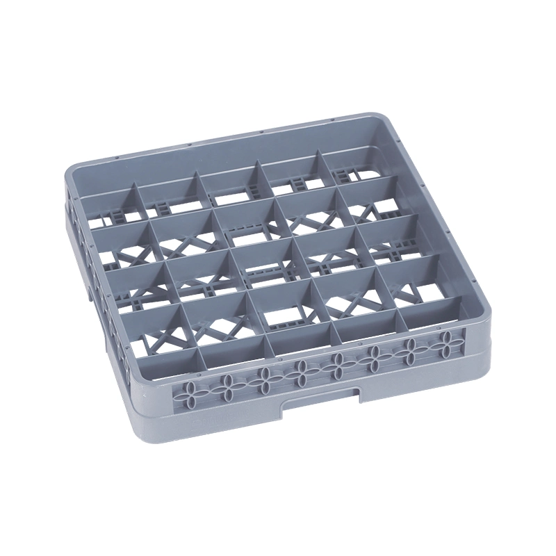 25-Compartment Restaurant Kitchen Plastic Dishwasher Basket Glass Rack