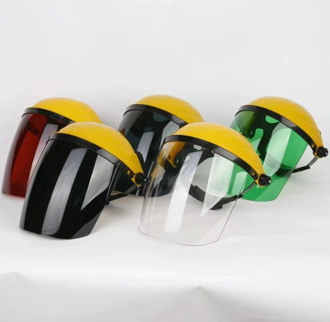 Protector facial de alta calidad lente transparente Amarillo con visor Proveedor de China