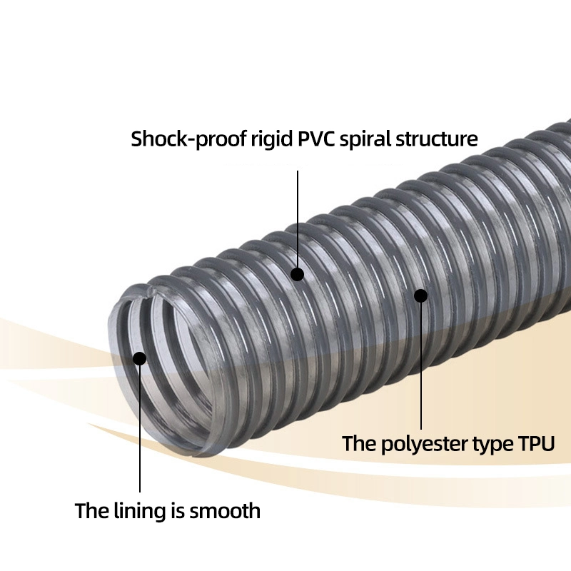 Flexible Corrugated Water Pump Helix Spiral 6 8 Inch PVC Suction Hose