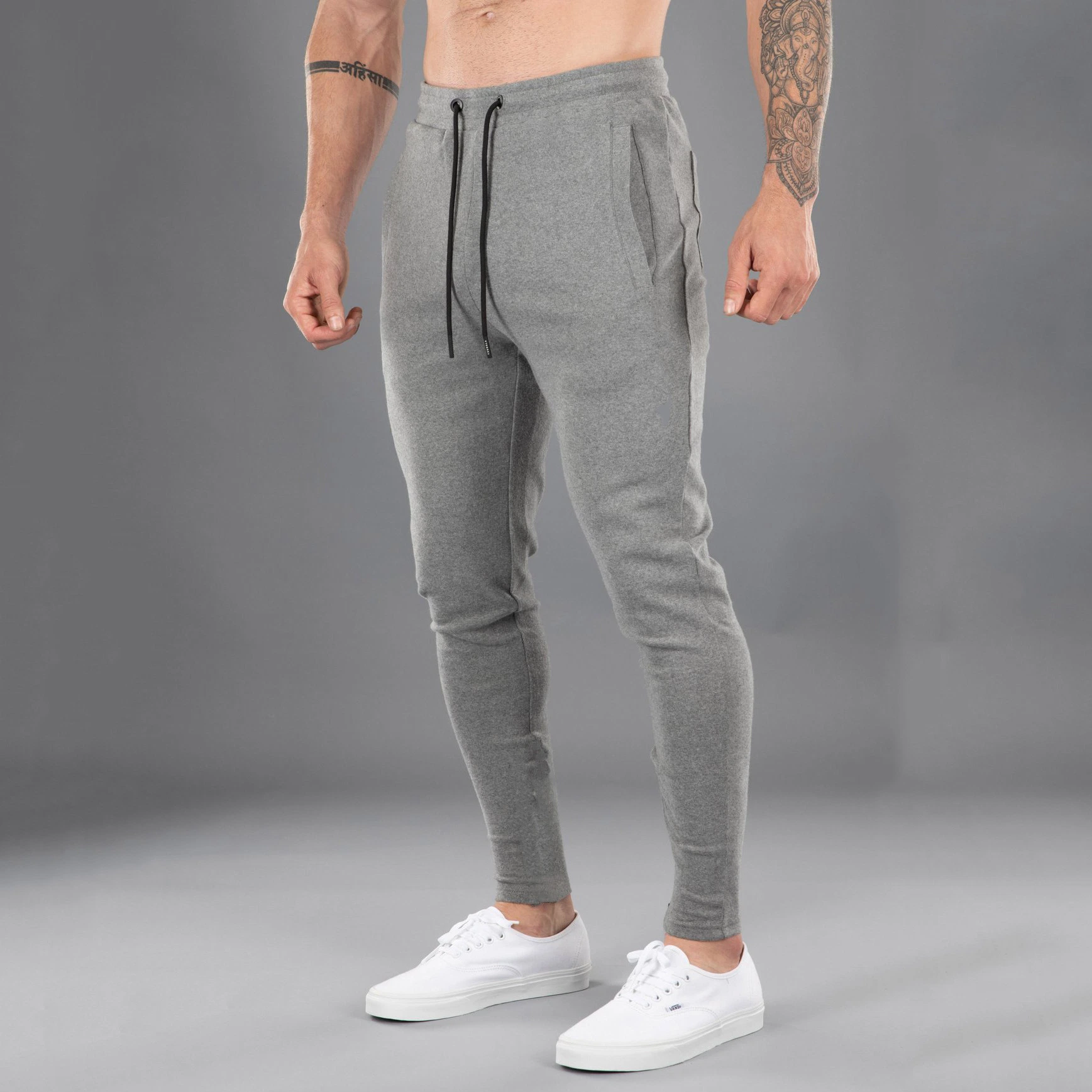 Spring and Autumn New Male Sports Casual Sweatpants Running Exercise Cotton Slim Elastic Small Feet Pants