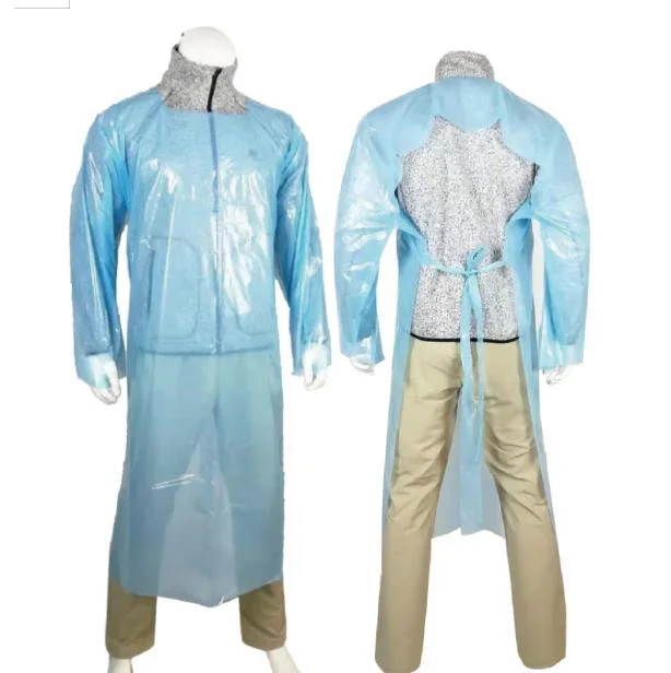 Disposable PP Non Woven Gown Protective Clothing Shirt Long Sleeve SMS Safety Work Wear Clothing