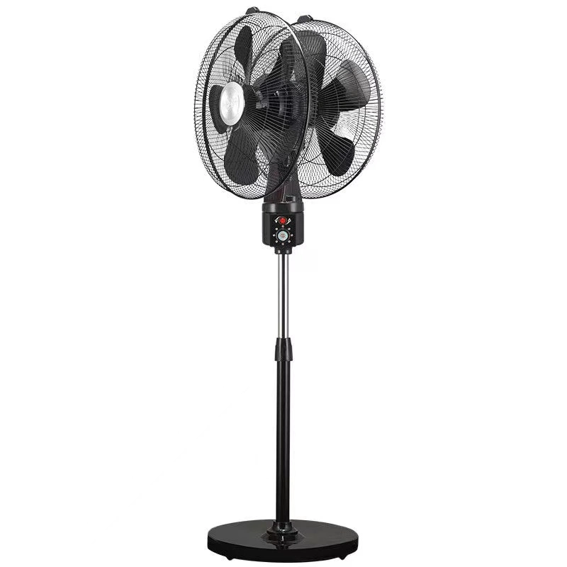 Ventilateur sur pied à double tête avec oscillation à 360 degrés, ventilateur électrique de 18 pouces, ventilateur d'évacuation, ventilateur rechargeable, ventilateur brumisateur domestique, ventilateur portatif, ventilateur de circulation d'air.