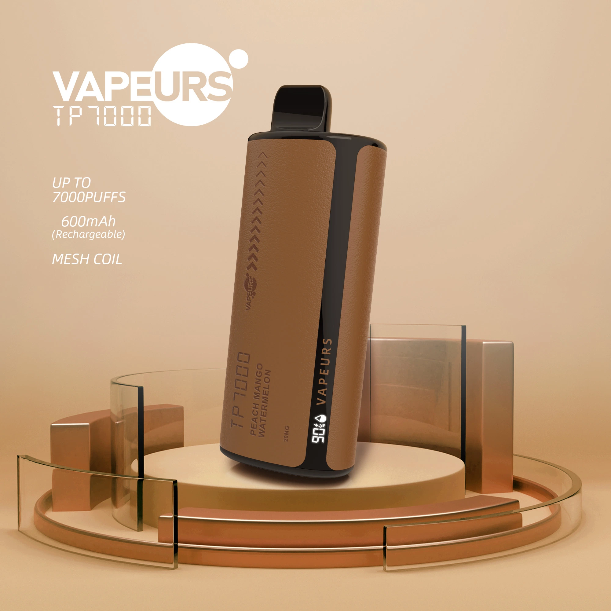 Vapeurs SP 2s Har meilleur vendeur Disposabel Vape 15ml jus 7000 8000 9000 Puffs affichage LED écran maillage bobine en gros Stylo VAPE