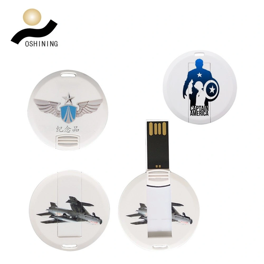 Custom Round Card Shape USB Flash Drive Pendrive 32GB