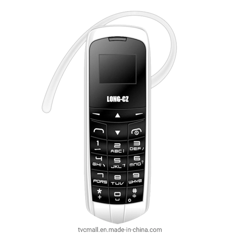 Suporte telefónico telefónico telefónico para auricular Bluetooth J8 de 0.66 polegadas Telemóvel com cartão SIM Mirco