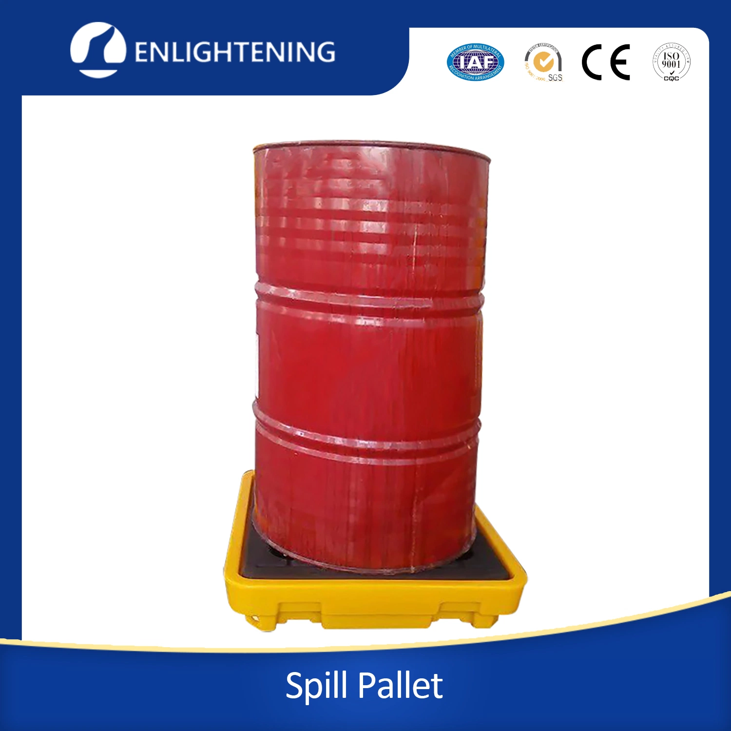 Standard Anti Spill Pallet Oil Drip Spill Tray 100% Recyclable PE Spill Pallets for 4 Drums