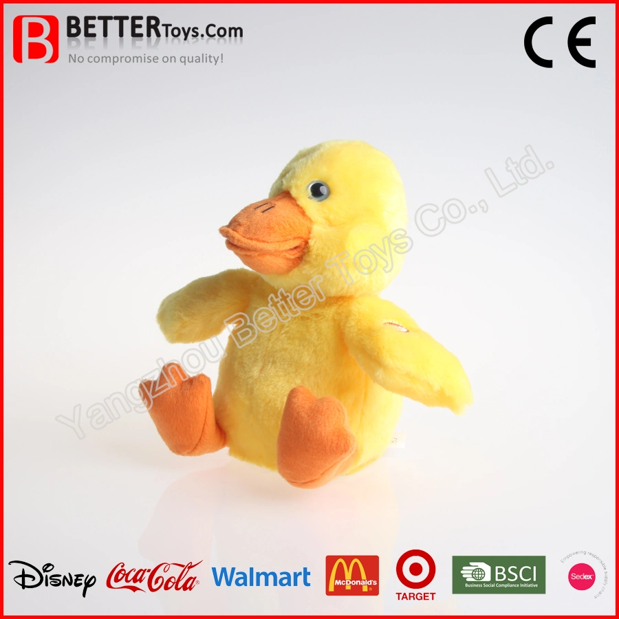 Electric Musical Singing Plush Yellow Duck Stuffed Animal Electrical Soft Toys