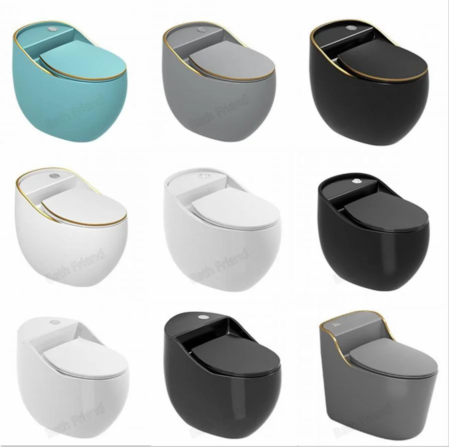 Vietnam Egg Shape colorful Siphonic Wc Toilet