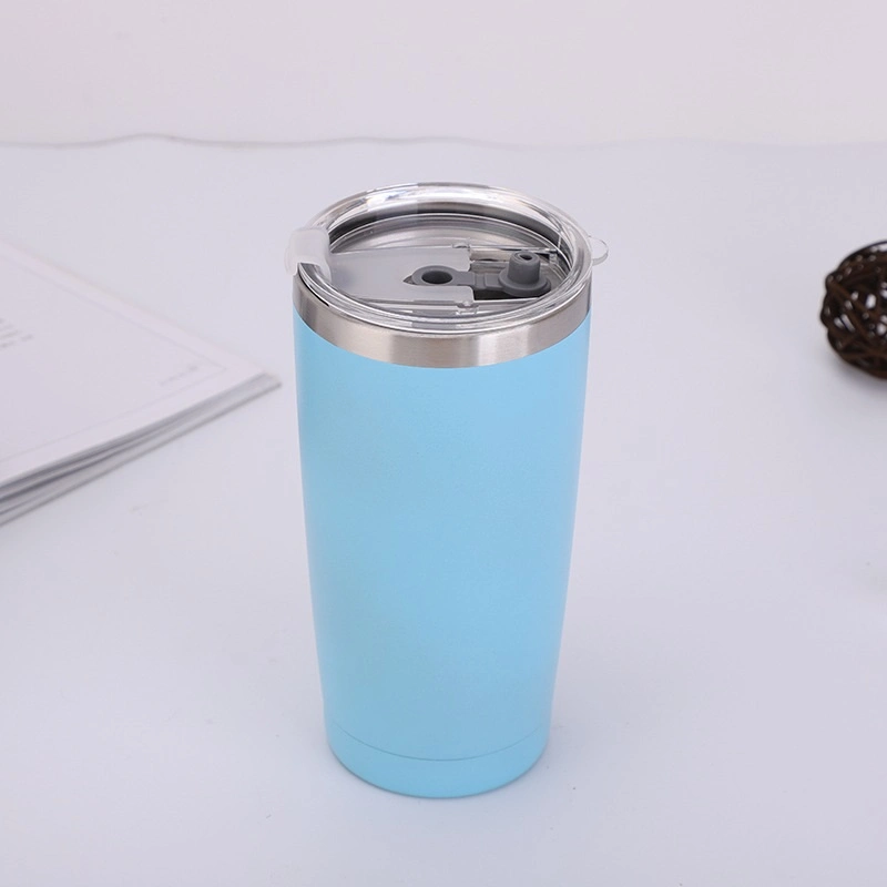 Stainless Steel Coffee Tumbler with Lid and Straw Double Walled Esg16648